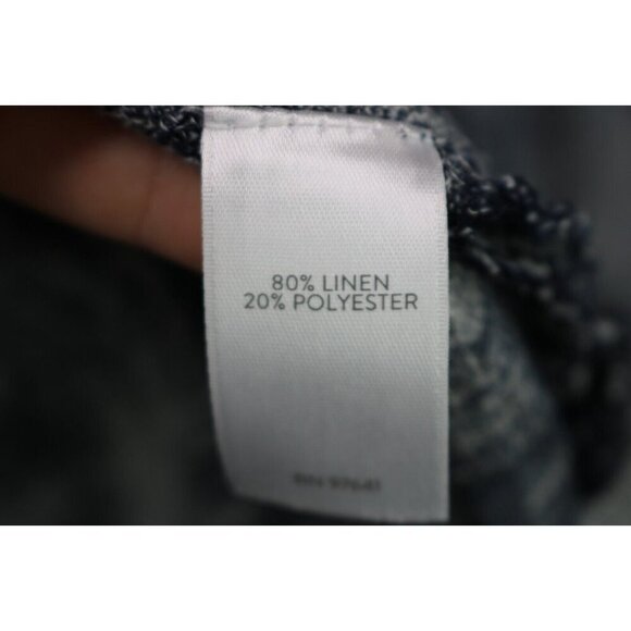 Pure Jill Linen Blend Long Open Cardigan-Size Small-One Button-Pockets - Picture 8 of 9